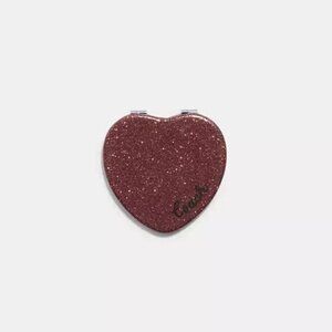 Coach Glitter Heart Compact Mirror - NWT